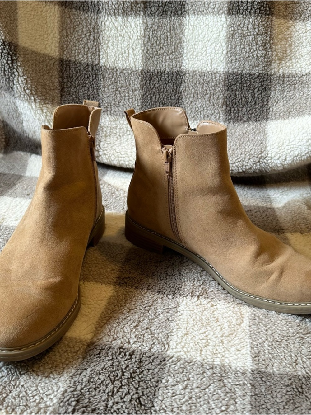 Universal Thread Tan Suede Ankle Booties